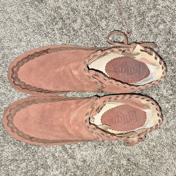 Latigo "Gala" suede moccasins slip-on booties - 9 - red clay/brown - Picture 8 of 9